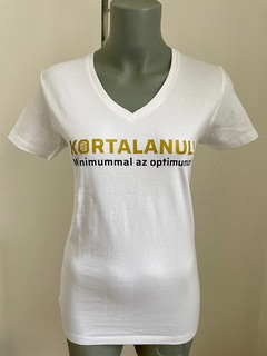 V nyakú női póló - Kortalanul! felirattal